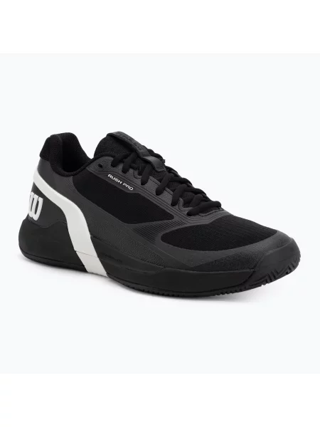 Încălțăminte de tenis pentru bărbați Wilson Rush Pro 5 black/white/stormy weather alb