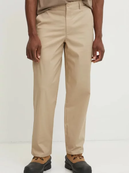 Hlače New Balance Athletics Standard Pant za muškarce ravni kroj bež