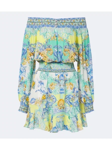 Rochie Camilla de mătase cu imagine