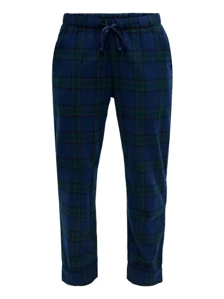 Hunkemöller Spodnji del pižame mornarska / temno modra / temno zelena / off-bela bela