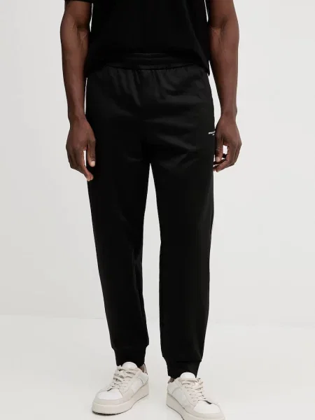 Armani Exchange pantaloni de trening uni negru