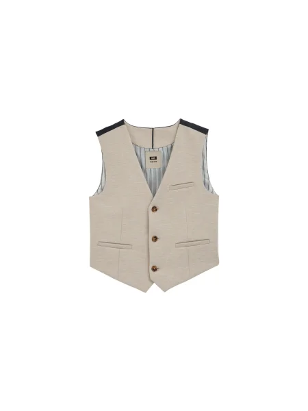 WE Fashion Vestă kitt / albastru marin alb
