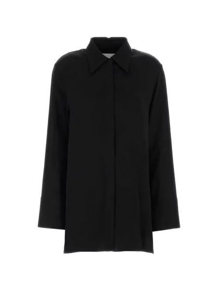 Cămașă Jil Sander din satin negru