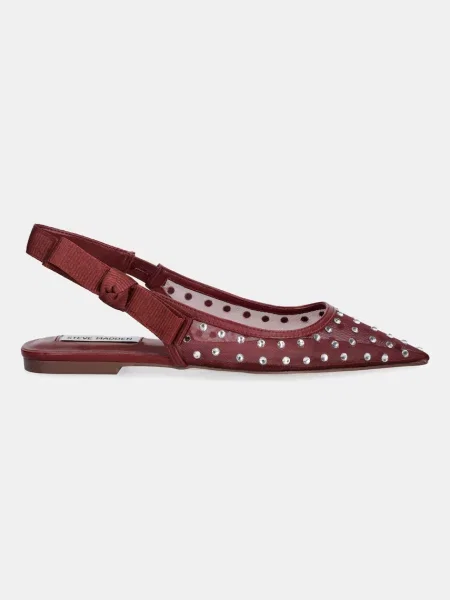 Балетки Steve Madden с открытой пяткой бордовые