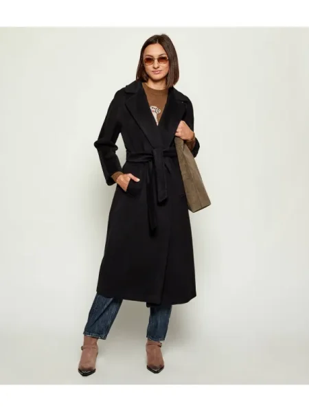 Weekend Max Mara Palton de lână Tempera negru