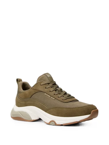 Sneakerși Michael Kors din piele de căprioară verde