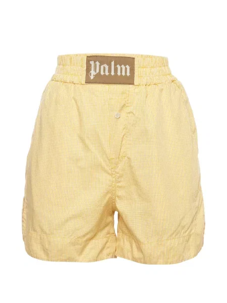 Pantaloni scurți Palm Angels cu autograf galben