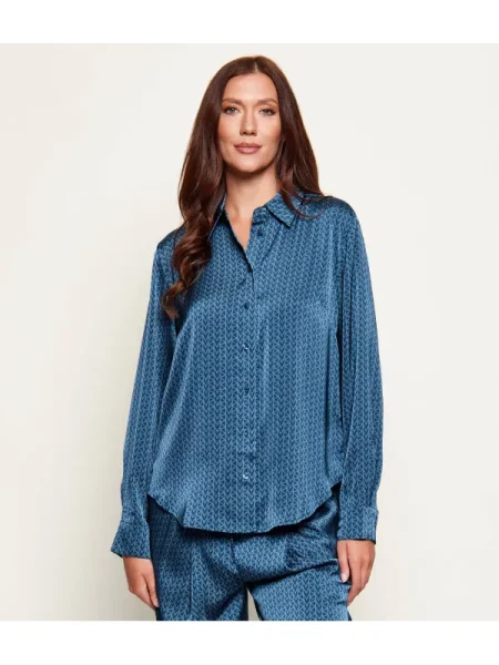 Michael Kors De satin cămașă | Relaxed fit albastru