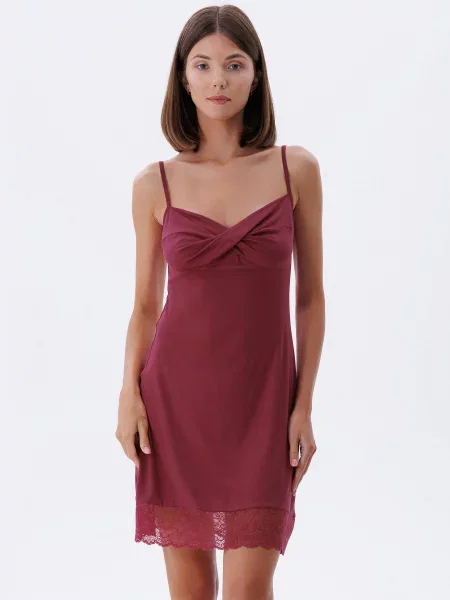 Нічна сорочка Leinle бордовий