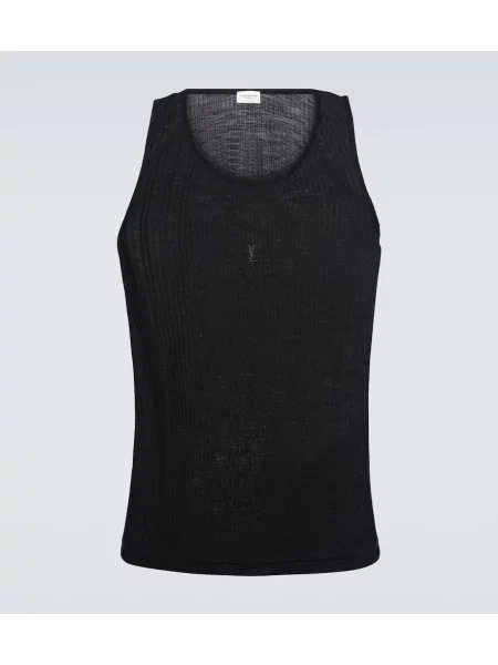 Cămașă Saint Laurent de lână negru