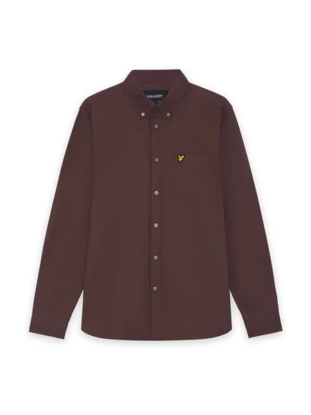 Koszula Lyle & Scott z twillu brązowa