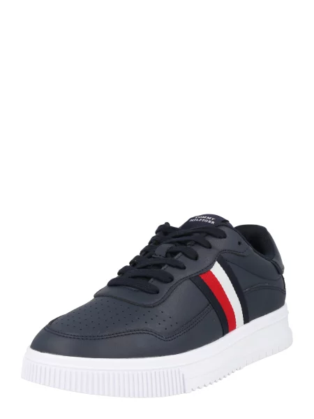 Tommy Hilfiger De piele sneakers SUPERCUP STRIPES alb