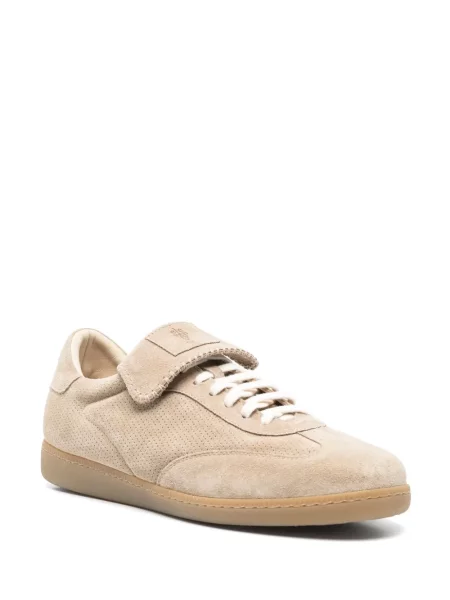 Sneakerși Eleventy din piele de căprioară maro