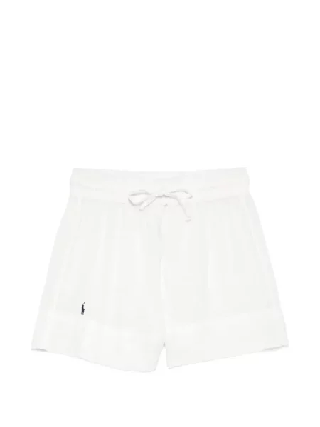 Pantaloni scurți Polo Ralph Lauren cu broderie cu cordon negru