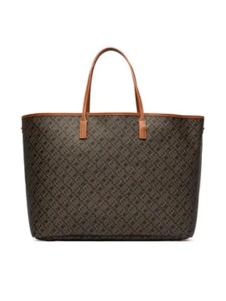 TOMMY HILFIGER Shopper torba / konjak / svijetlosiva / crna smeđa