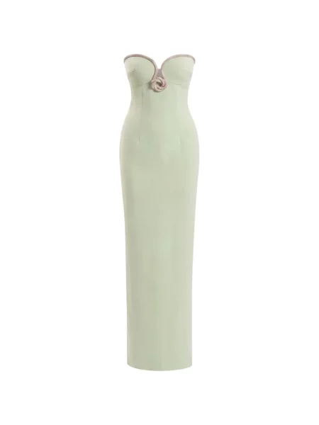 Rochie midi Saiid Kobeisy fără bretele verde
