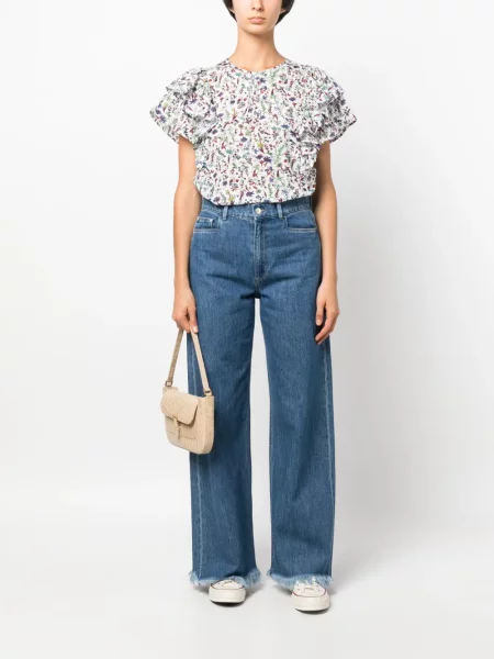 Gėlėtas raštuotas palaidinė Tommy Hilfiger balta