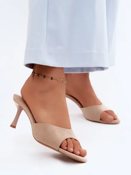 Sandale Boto din piele cu toc înalt elegante albastru
