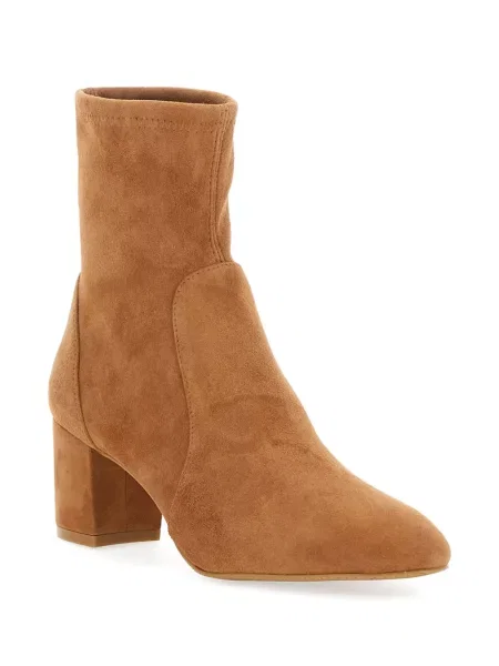 Cizme scurte Stuart Weitzman din piele de căprioară