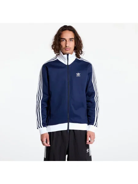 Kurtka Adidas klasyczna do biegania ze stójką niebieska