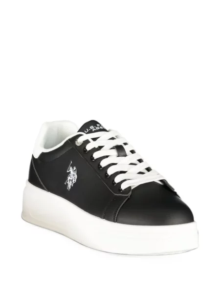Маратонки U.s. Polo Assn. бродирани на платформе черно