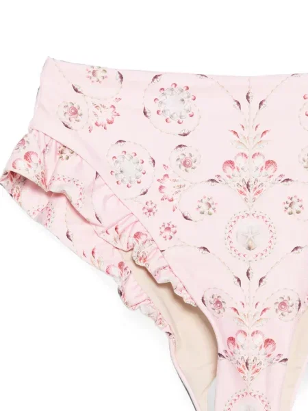 Bikini Agua By Agua Bendita su raukiniais rožinė
