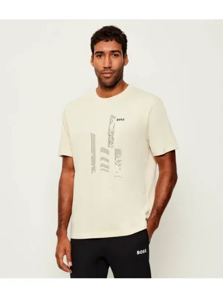 BOSS GREEN Tricou Tee GRX Zone | bej