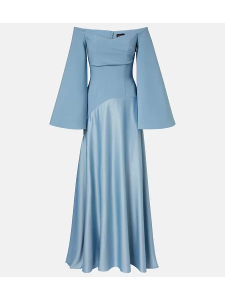 Rochie Solace London din satin albastru