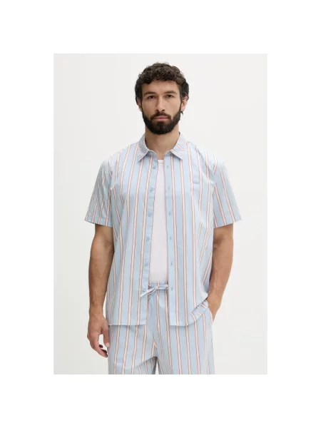 Koszula casualowa o kroju regular fit z czystej bawełny Lacoste błękitna