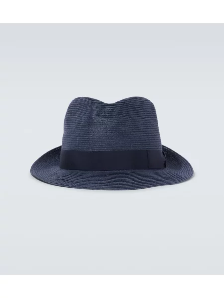 Pălărie Borsalino de paie albastru