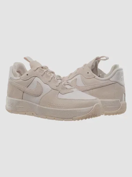 Кросівки NIKE Air Force 1 Wild замша/текстиль бежевий