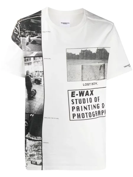 Tricou Takahiromiyashita The Soloist cu imagine alb