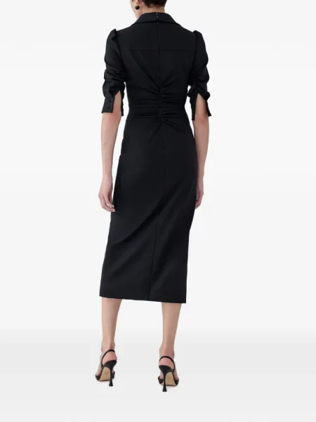 Rochie midi Carolina Herrera cu volane negru