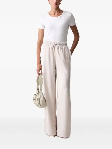 Pantaloni Liu Jo din satin evazate