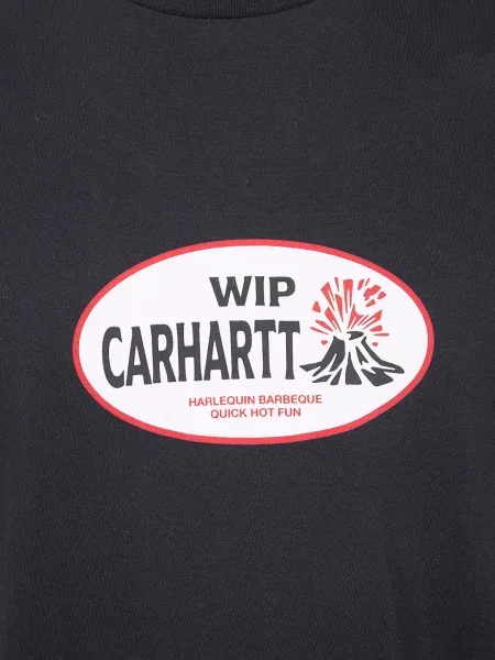 Tricou Carhartt Wip cu model argyle negru