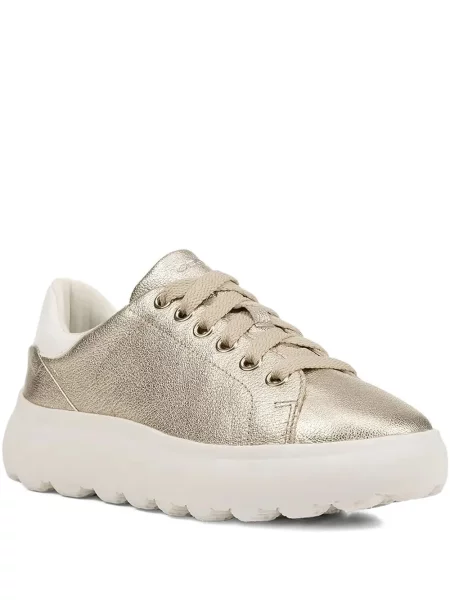 Sneakerși Geox cu șireturi din piele