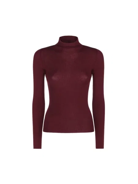 Sweter z golfem Twinset do golfa czerwony