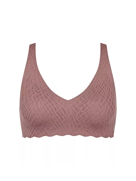 SLOGGI Sutien ZERO Feel Bliss maro ruginiu / deschis gri
