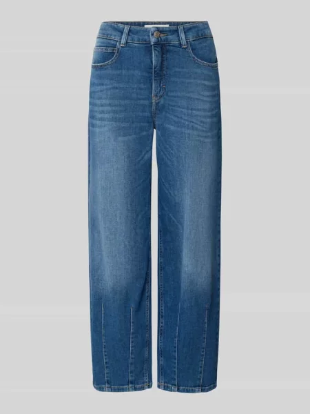 Jeansy o kroju barrel fit z ozdobnymi przeszyciami model Melly twisted' Opus Pants granatowe