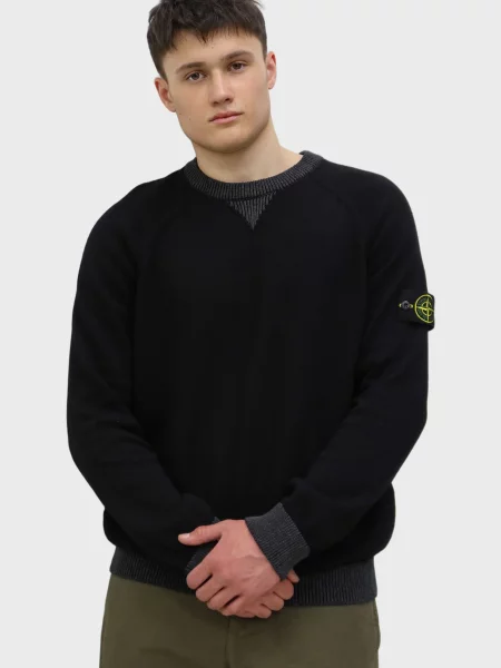 Світшот Stone Island з камінням чорний