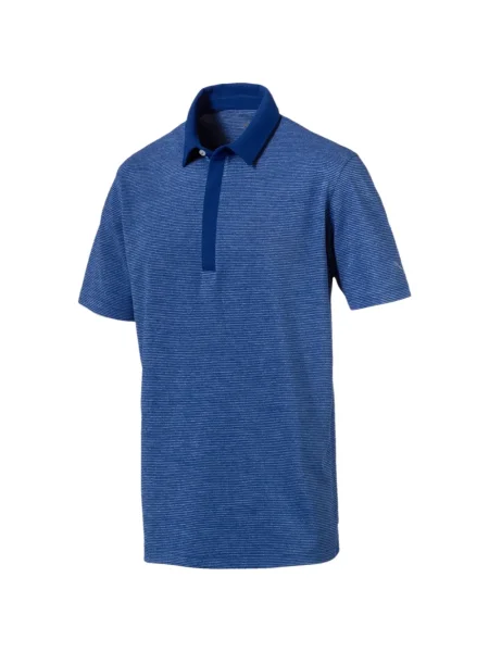 Tricou polo Puma cu dungi albastru