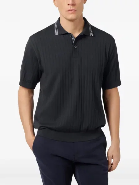 Ριγέ polo Paul & Shark μπλε