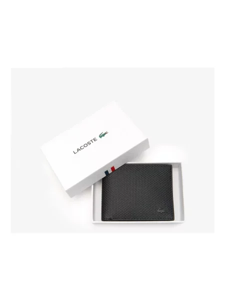 Lacoste Portfel skórzany czarny