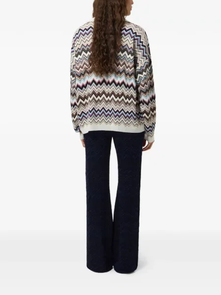 Pantaloni Missoni tricotate albastru