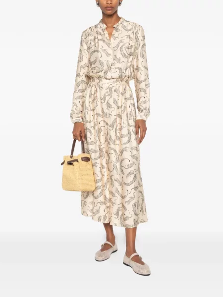 Rochie midi Forte_forte cu imagine cu model leopard