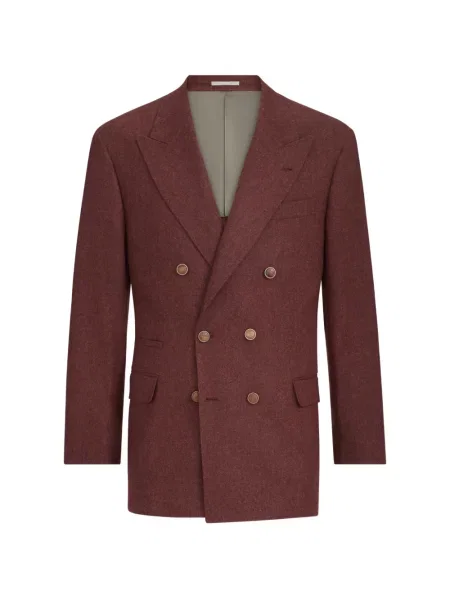 Sacou Brunello Cucinelli de lână roșu