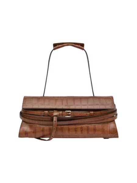 Torebka Moschino wiązana brązowa