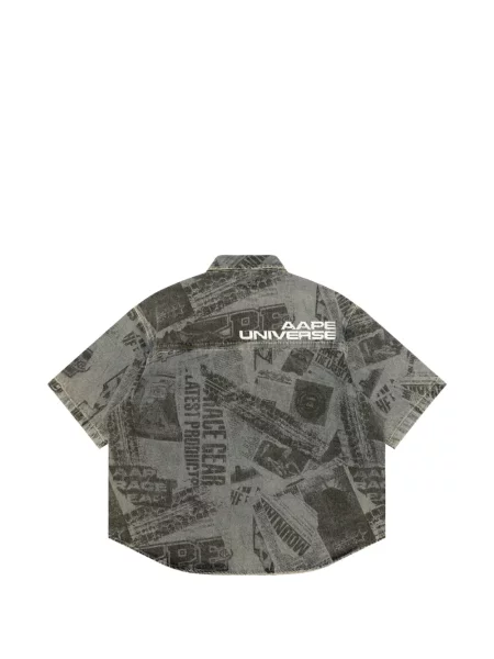 Cămașă Aape By A Bathing Ape cu imagine albastru