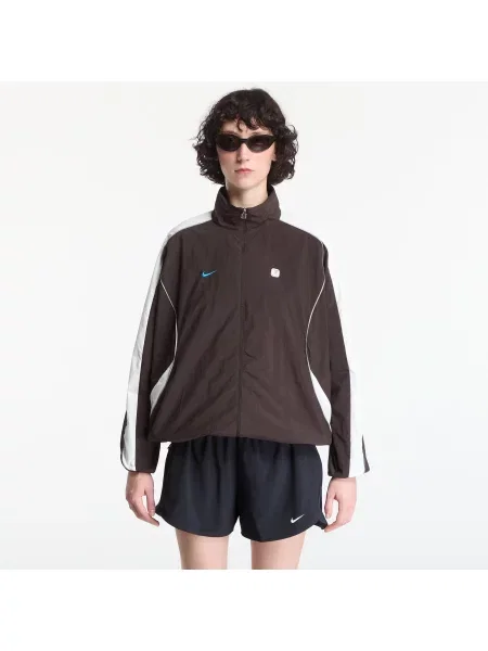 Bunda Nike Sportswear Woven Jacket Velvet Brown/ Sail/ Sail L hnědá