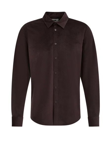 WE Fashion Košile tmavě hnědá